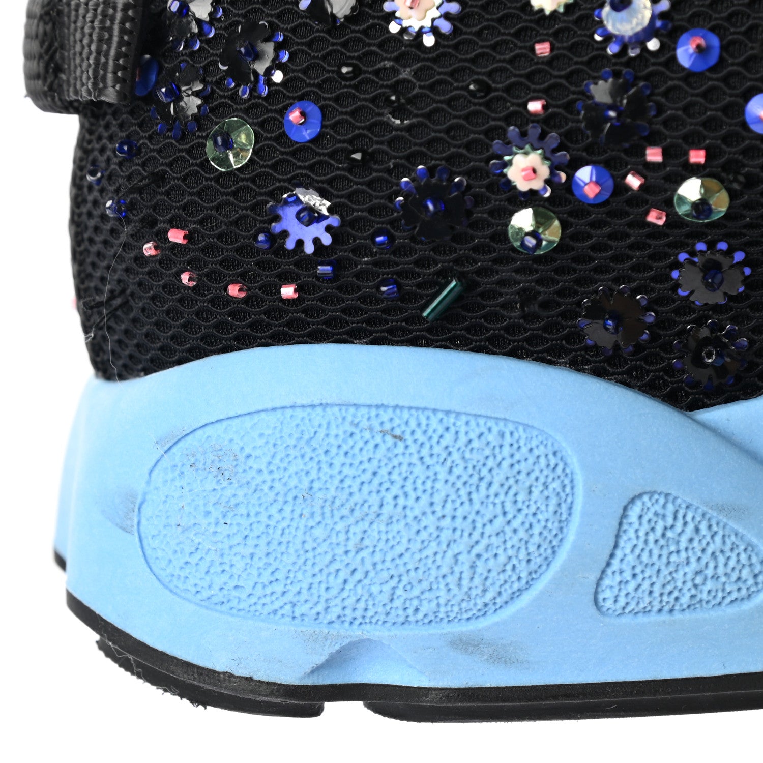 Christian Dior Technical Canvas Embellished Dior Fusion Sneakers 36.5 Black Blue 10 of 10