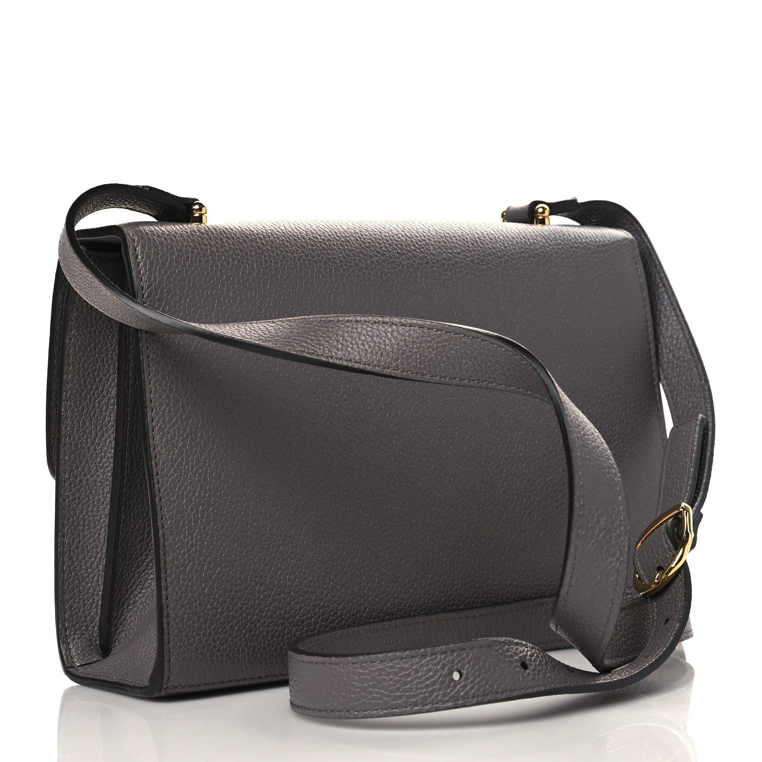 Gucci Grainy Calfskin Small Zumi Shoulder Bag Dusty Grey 3 of 10
