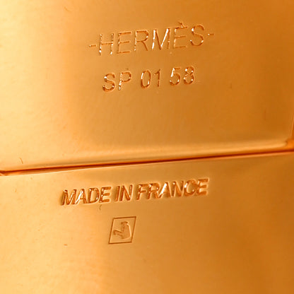 Hermes Enamel Printed Extra Wide Charniere Tendresse Feline Tattoo Hinged Bracelet XL Au Paradis 4 of 4