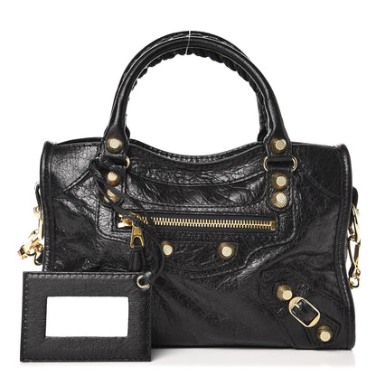 Balenciaga Agneau Giant 12 Gold Hardware Mini City Black 1 of 8