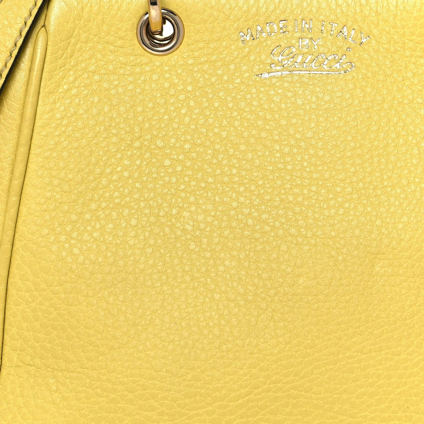 Calfskin Mini Bamboo Shopper Tote Yellow