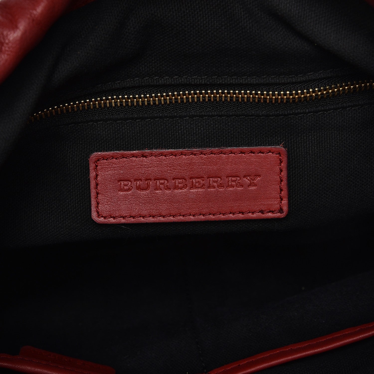 Burberry Calfskin House Check Little Crush Military Red 6 of 14