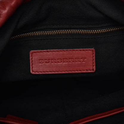 Burberry Calfskin House Check Little Crush Military Red 6 of 14