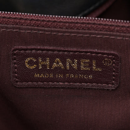 Chanel Calfskin Quilted Small On My Shoulder Drawstring Bag Black 6 of 13
