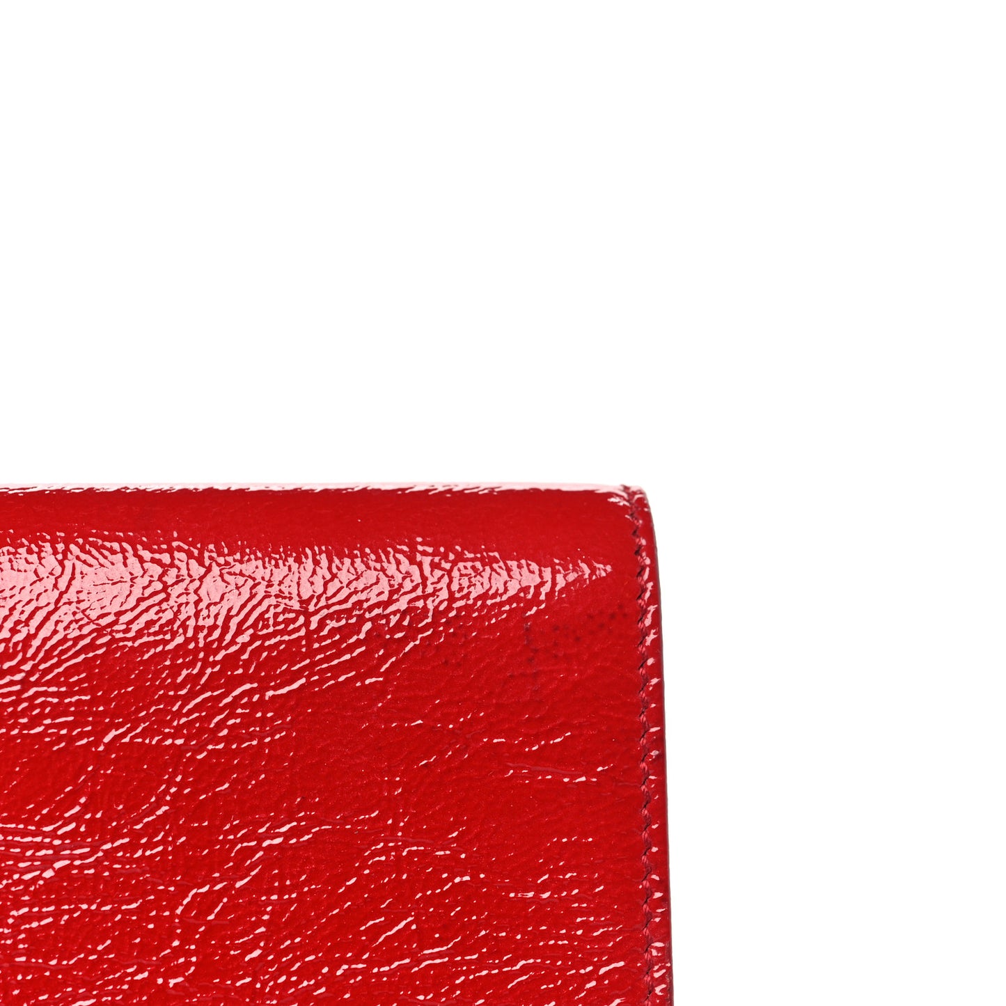 Textured Patent Monogram Large Belle De Jour Clutch Red