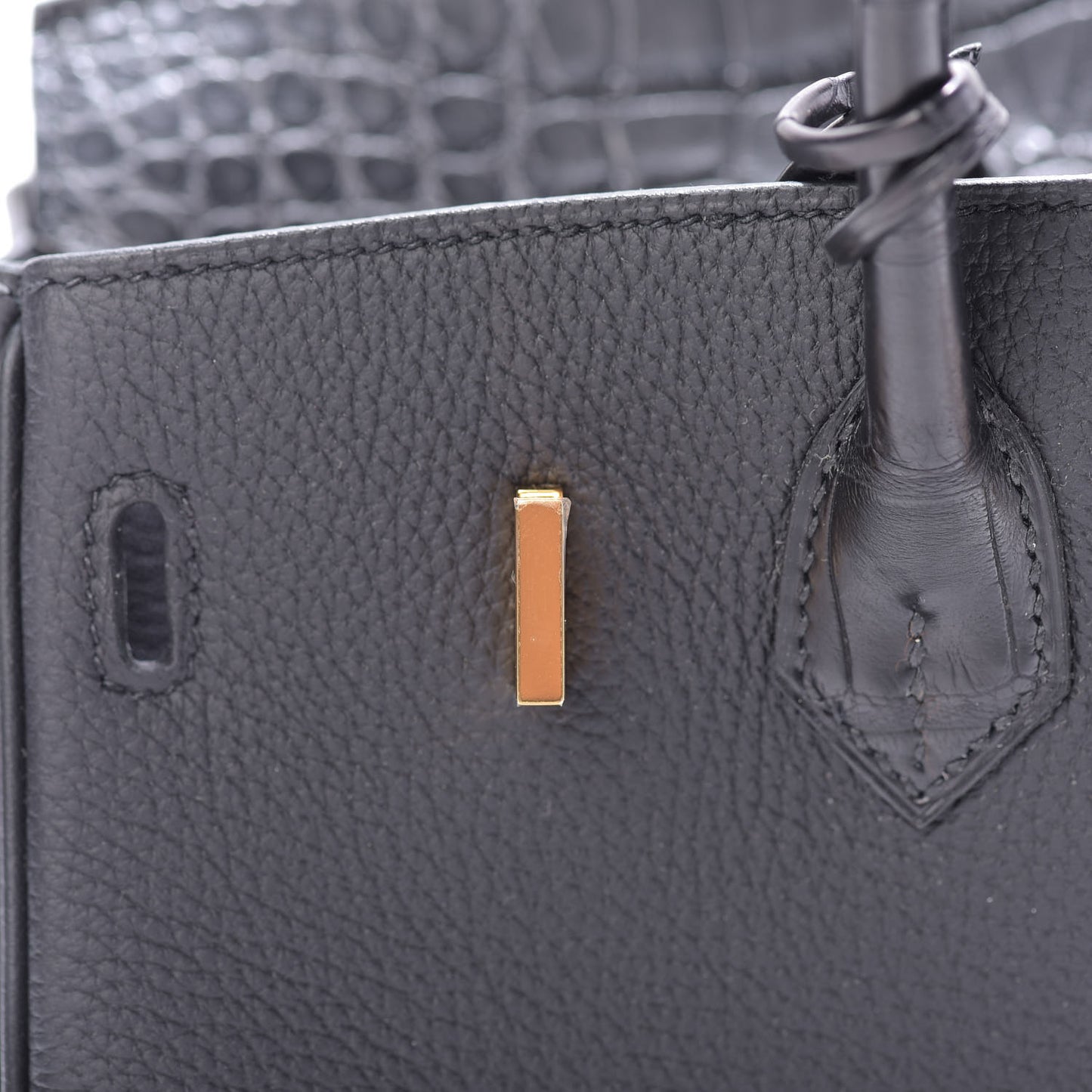 Togo Matte Alligator Birkin Touch 25 Black