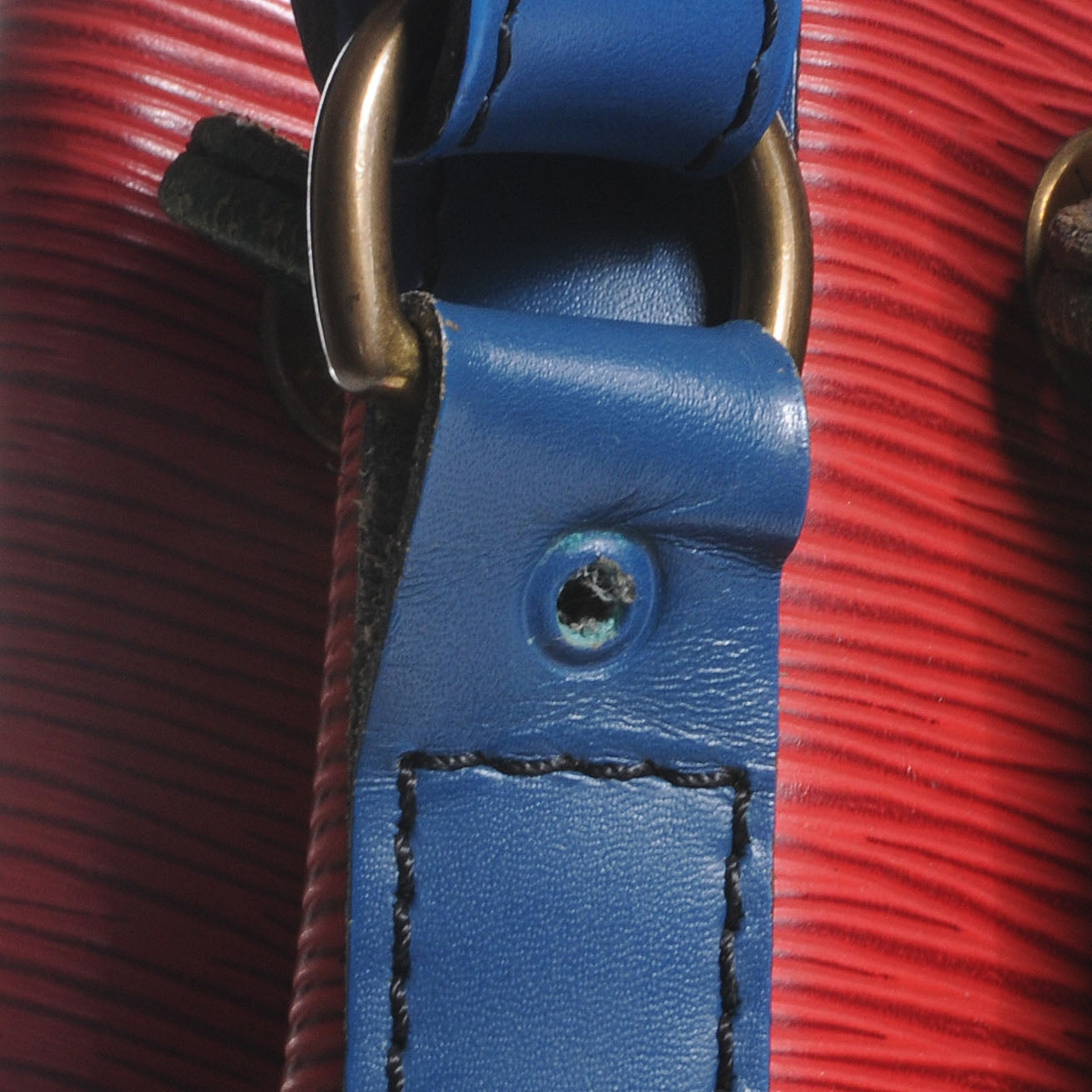 Louis Vuitton Epi Tri-Color Noe Red Blue Green 5 of 9