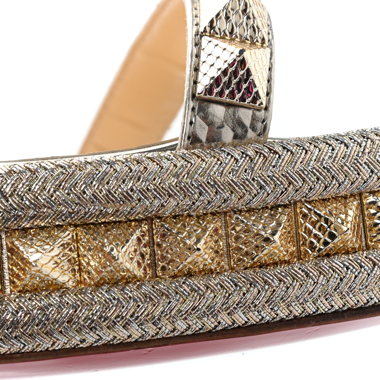 Christian Louboutin Calfskin Cubiste Pyraclou 60 Platform Sandals 36 Platine 11 of 11