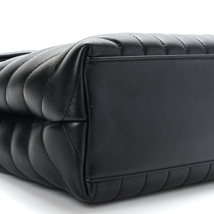 Saint Laurent Calfskin Y Quilted Monogram Medium Loulou Chain Satchel Black 8 of 9