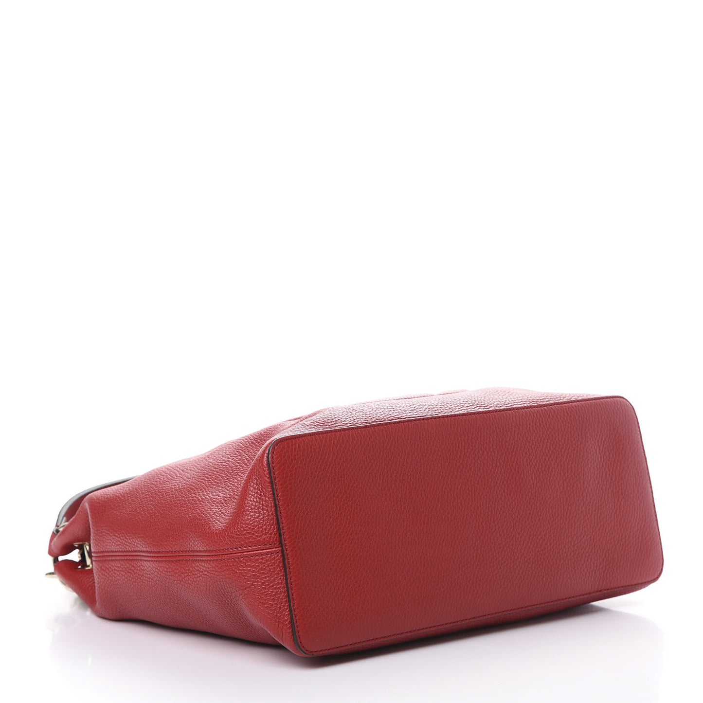 Pebbled Calfskin Large Soho Hobo Vibrant Red