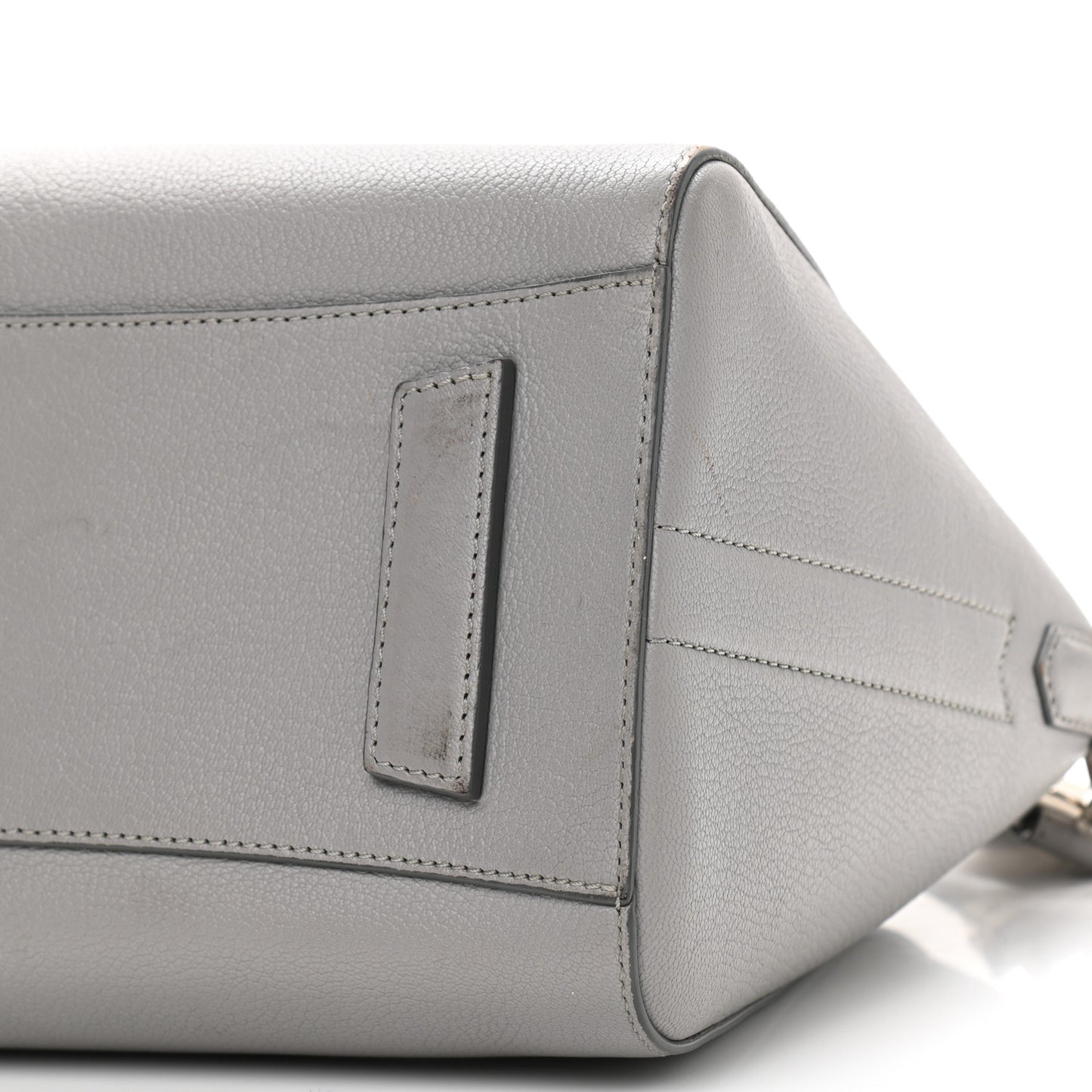 Sugar Goatskin Small Antigona Pearl Grey
