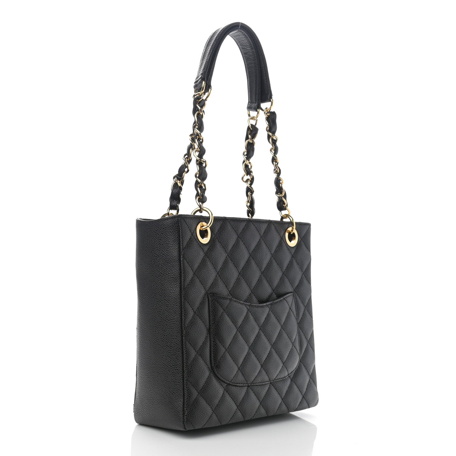 Chanel Caviar Quilted Petit Shopping Tote PST Black 3 of 12
