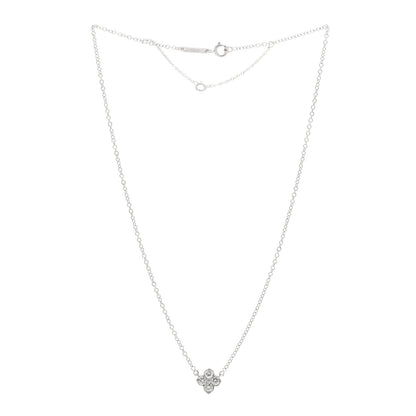 Cartier 18K White Gold Diamond .45ctw Hindu Floral Pendant Necklace 3 of 5