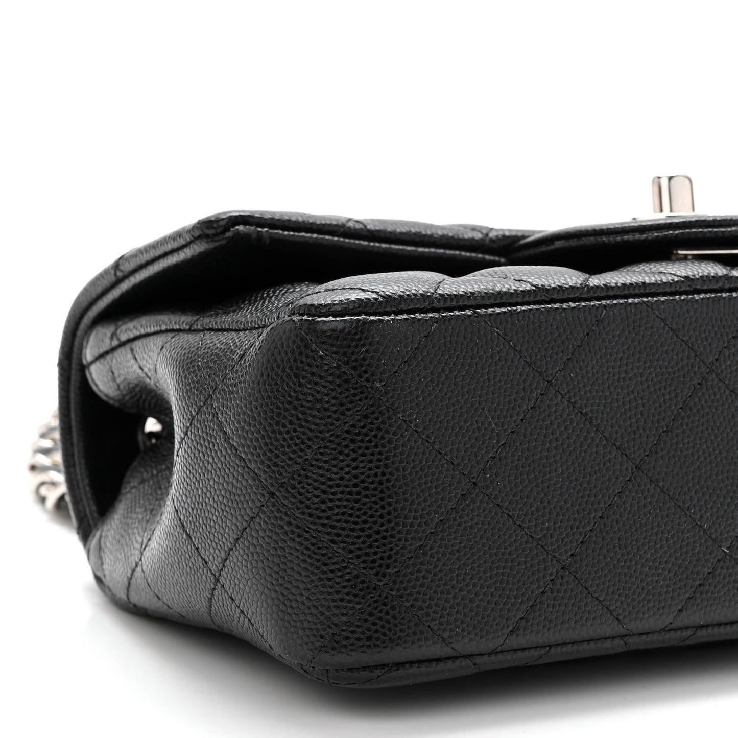 Caviar Quilted Mini Rectangular Flap Black