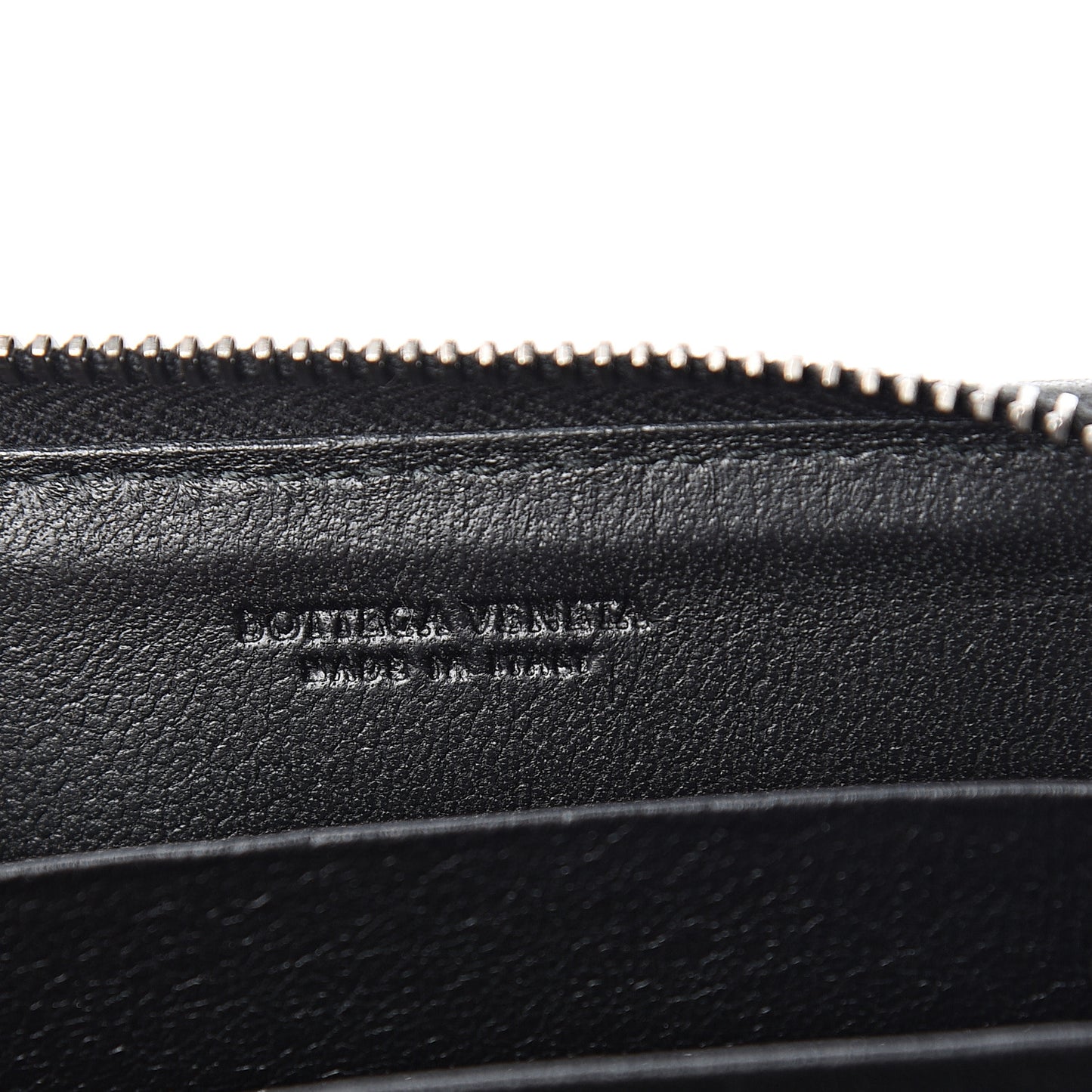 Nappa Intrecciato Zip Around Coin Purse Black