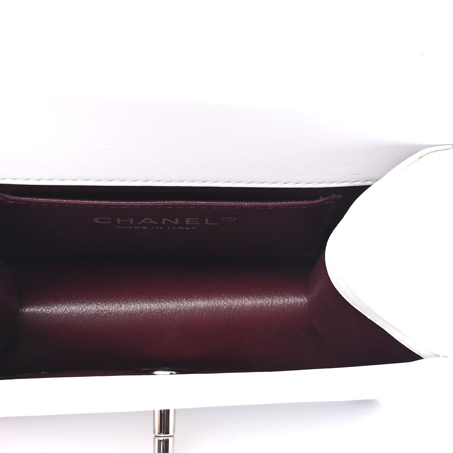 Calfskin Mini Propeller Flap White