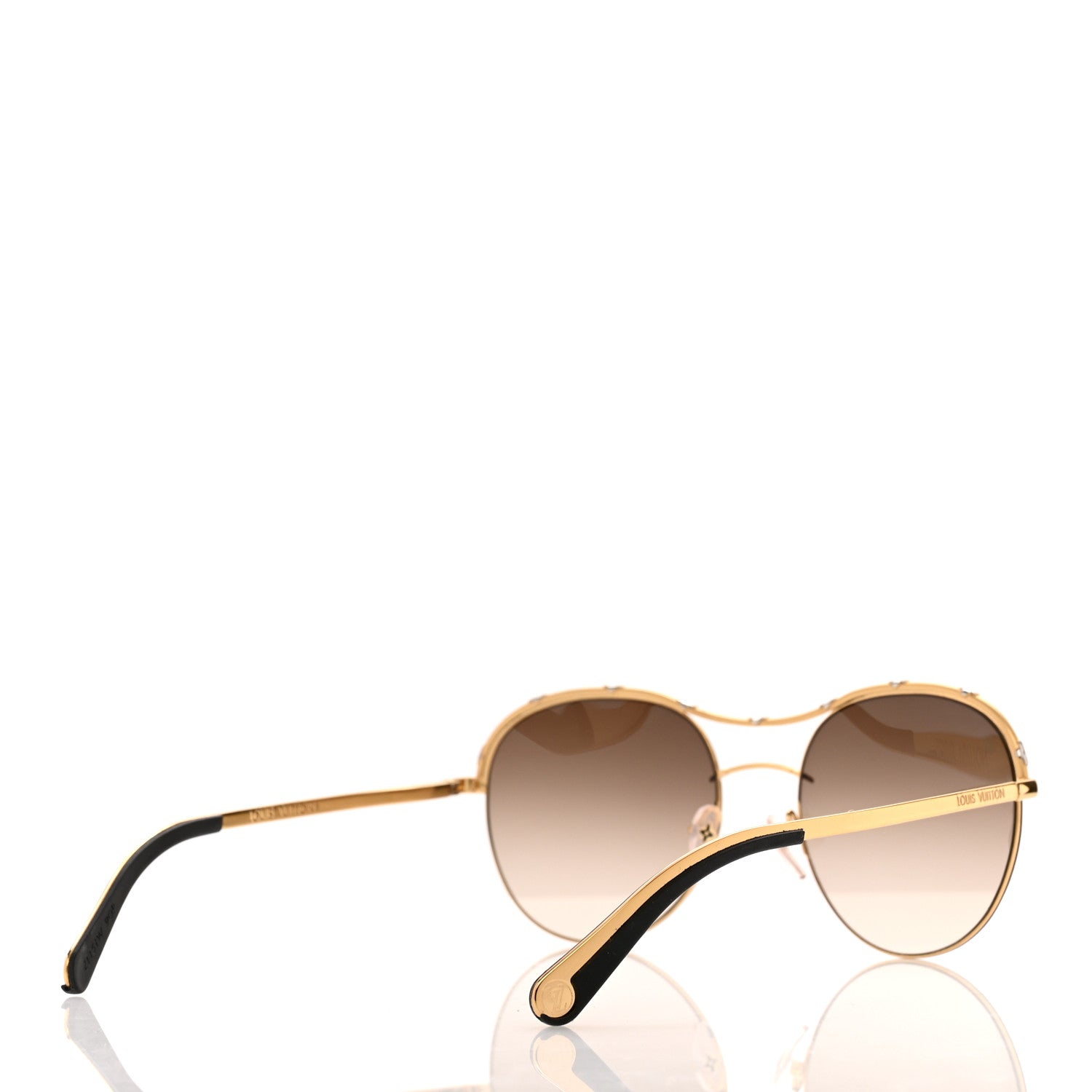 Louis Vuitton Monogram Diabolo Menthe Aviator Sunglasses Z1151W Brown 4 of 7