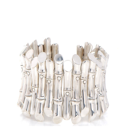 John Hardy Sterling Silver Metallic Bamboo Cluster Flex Cuff 1 of 5