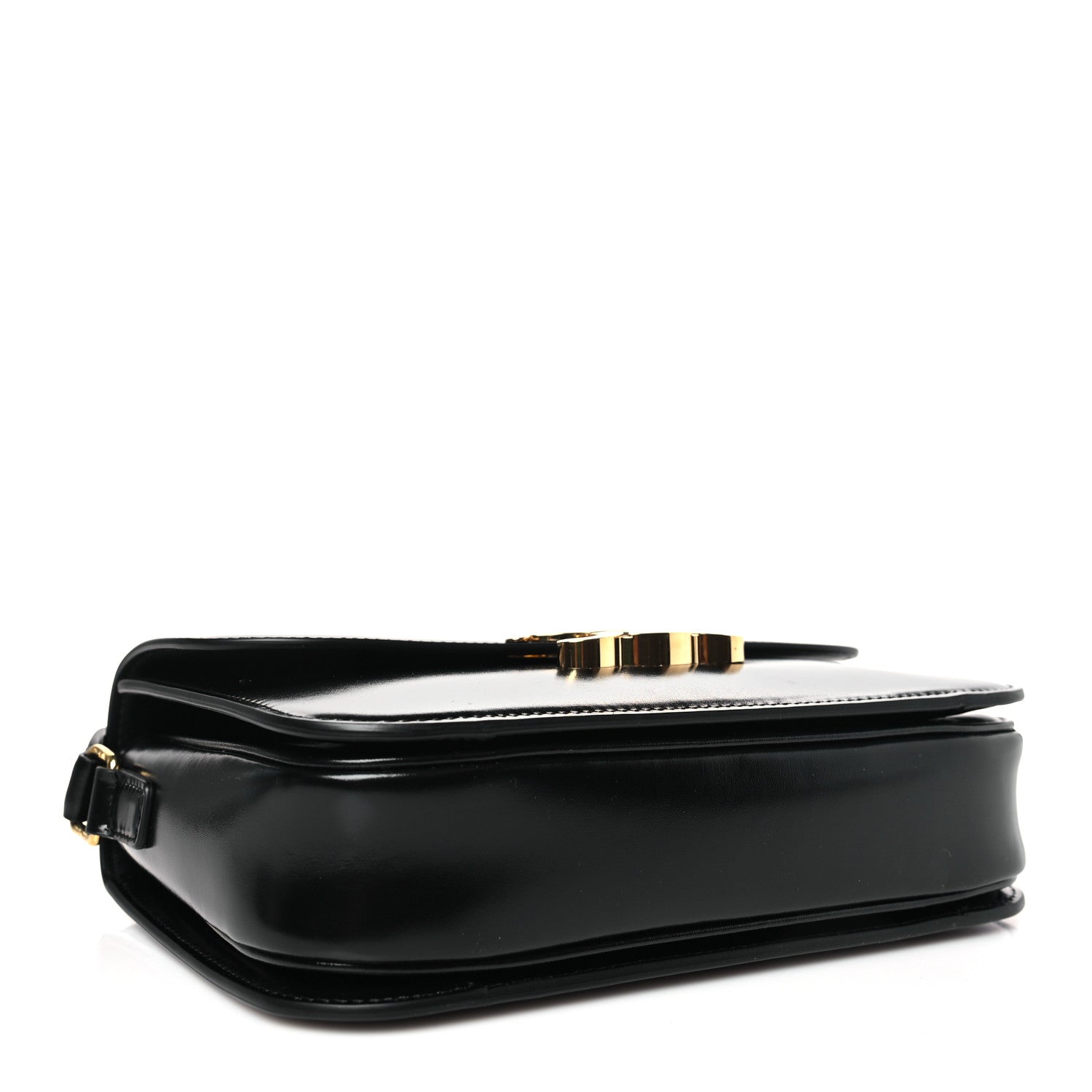 Celine Shiny Calfskin Medium Triomphe Black 4 of 9