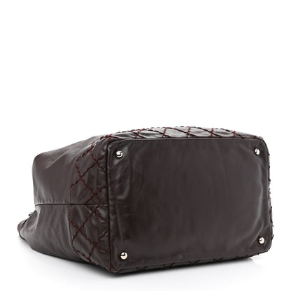 Chanel Calfskin Drawstring CC Bucket Bag Dark Brown 4 of 11