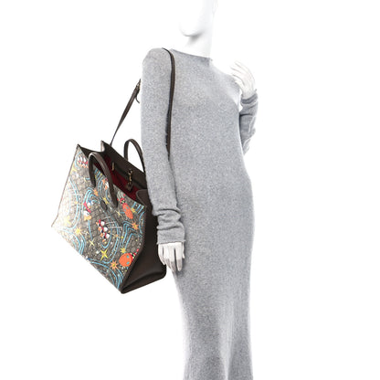 Gucci X DISNEY GG Supreme Monogram Donald Duck Retro Interlocking G Shopping Tote Beige Multicolor New Acero 2 of 13