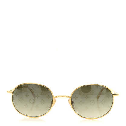 Louis Vuitton LV Bright Round Sunglasses Green 2 of 6