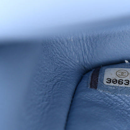 Chanel Lambskin Quilted Medium Double Flap Light Blue 7 of 11