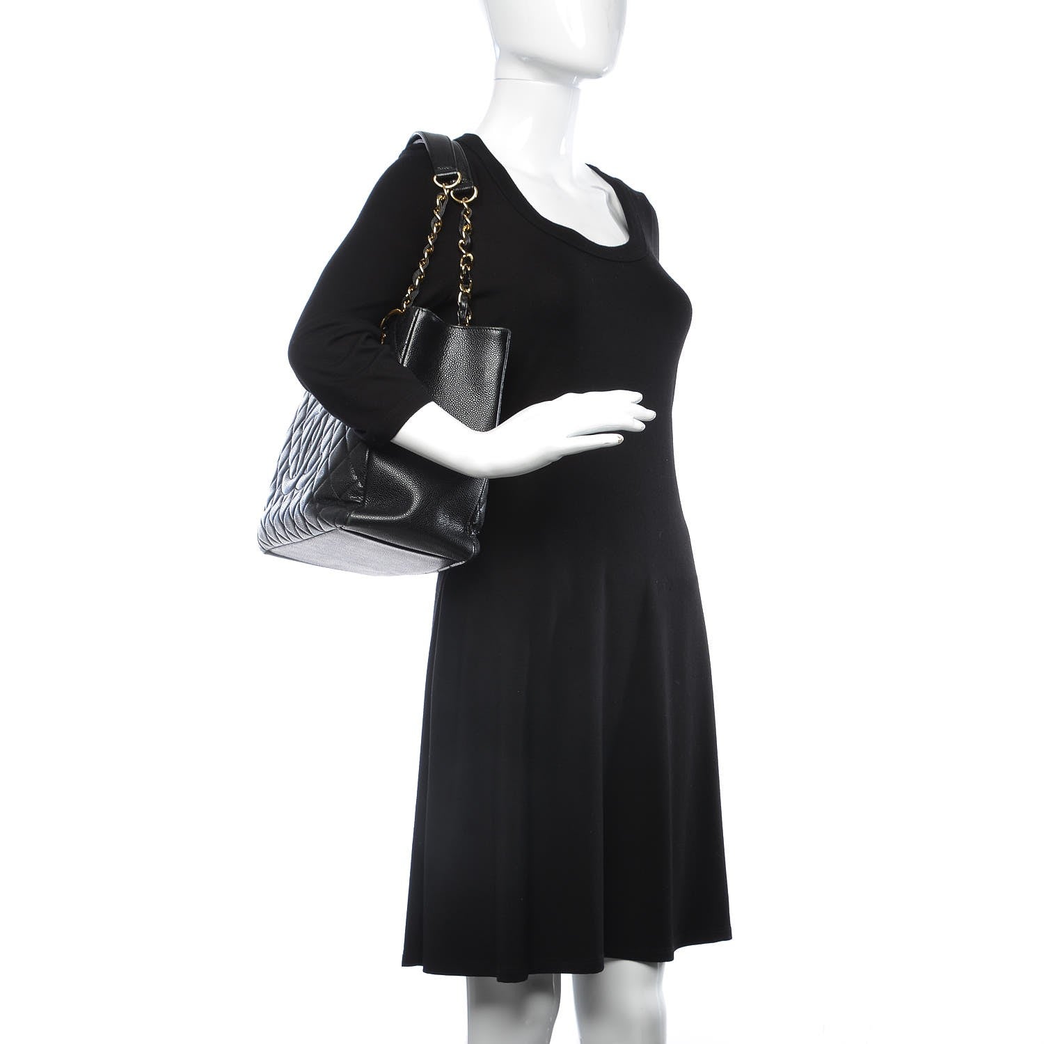 Chanel Caviar Quilted Grand Shopping Tote GST Black 2 of 14