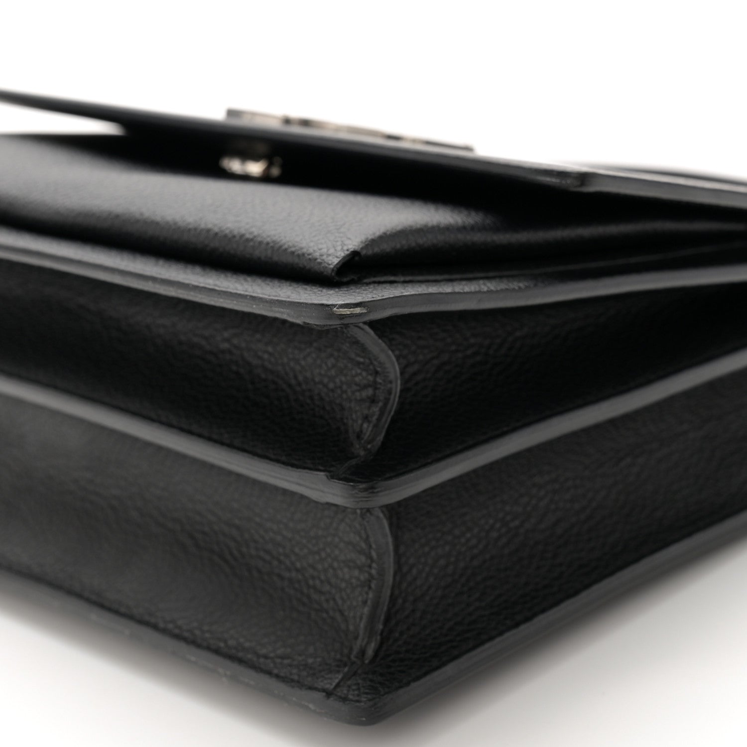 Saint Laurent Grained Calfskin Medium Monogram Sunset Black 10 of 10