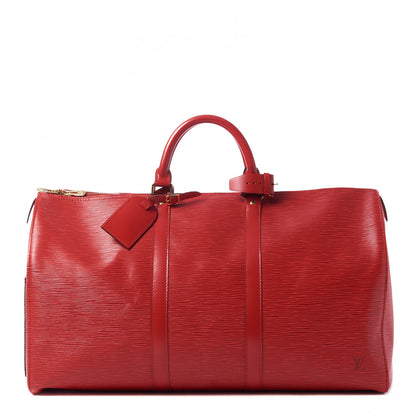 Louis Vuitton Epi Keepall 50 Castillan Red 1 of 10