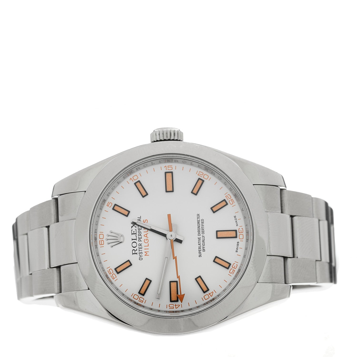 Rolex Stainless Steel 40mm Oyster Perpetual Milgauss Watch  White 116400 2 of 4