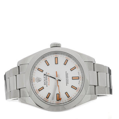 Rolex Stainless Steel 40mm Oyster Perpetual Milgauss Watch  White 116400 2 of 4
