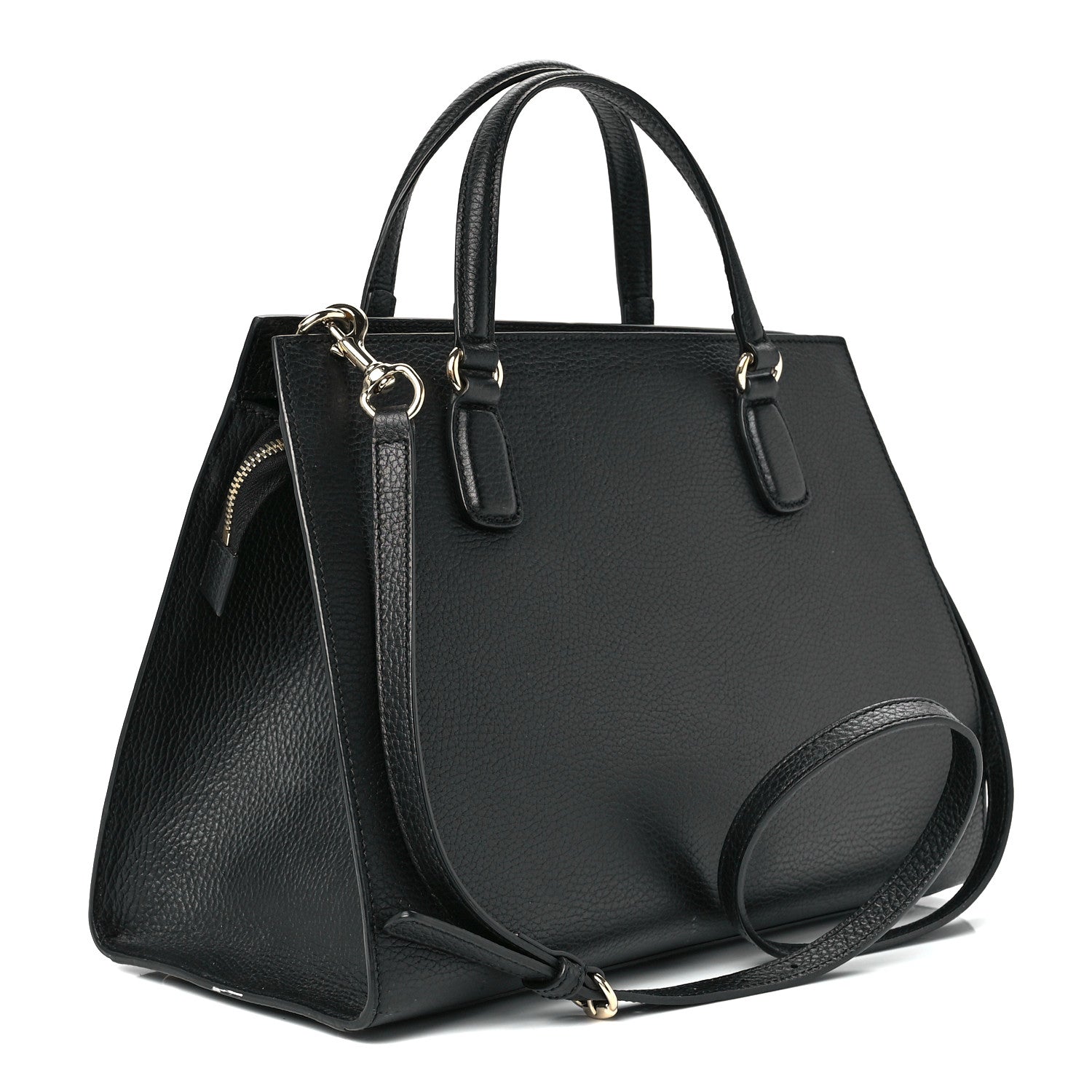 Gucci Dollar Calfskin Large Soho Top Handle Satchel Black 3 of 13