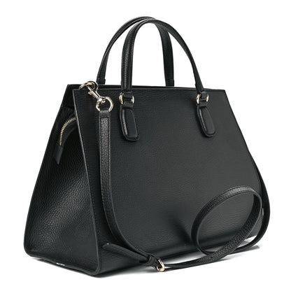 Gucci Dollar Calfskin Large Soho Top Handle Satchel Black 3 of 13