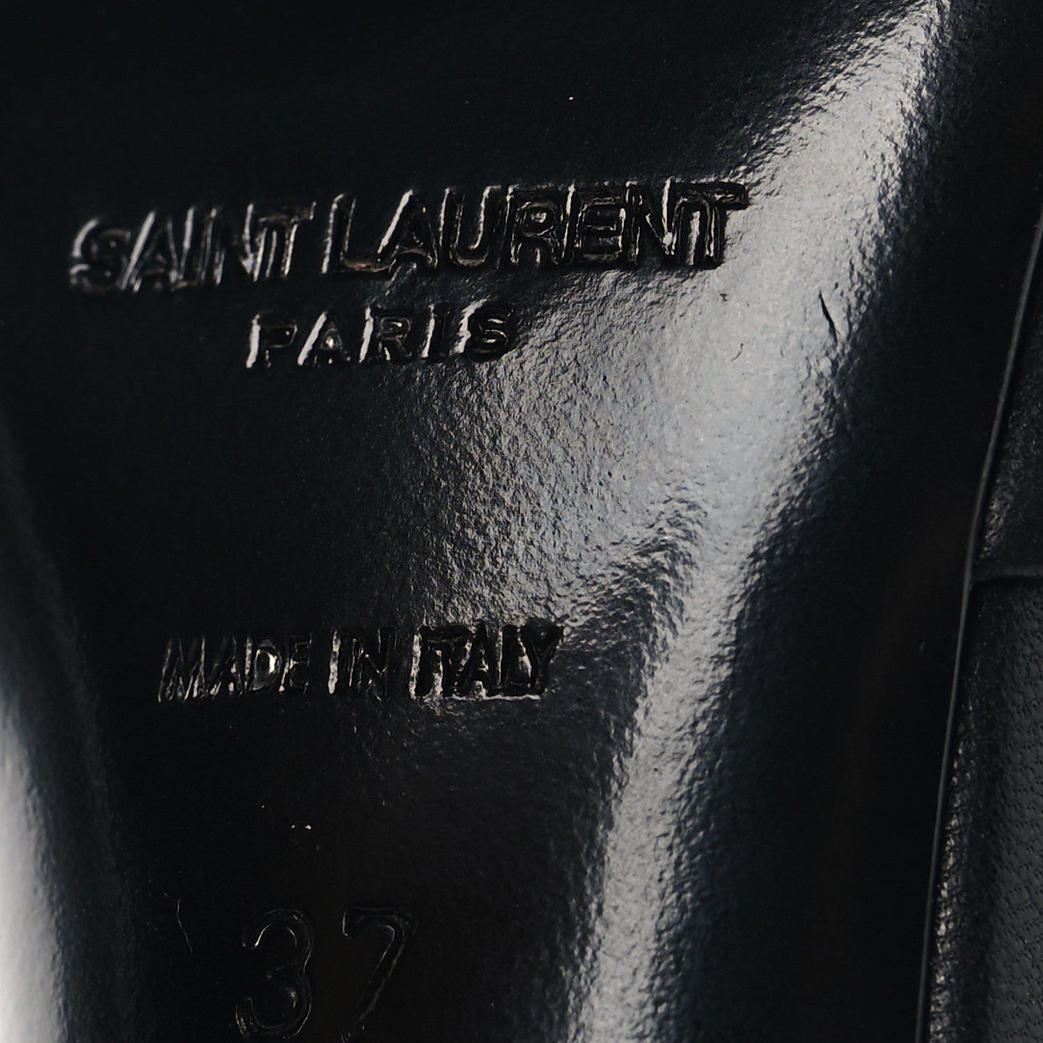 Saint Laurent Calfskin Gippy 105 Mule Sandals 37 Black 8 of 10