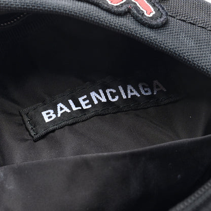 Balenciaga Recycled Casual Nylon Gamer Patches Mini Crossbody Backpack Black 6 of 9