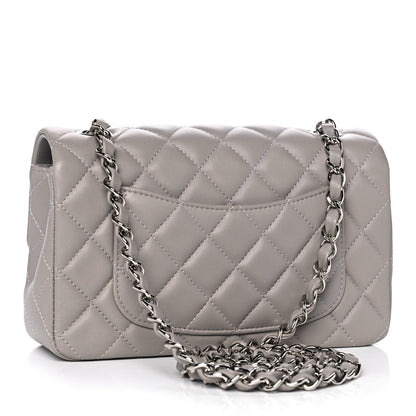Chanel Lambskin Quilted Mini Rectangular Flap Grey 2 of 10