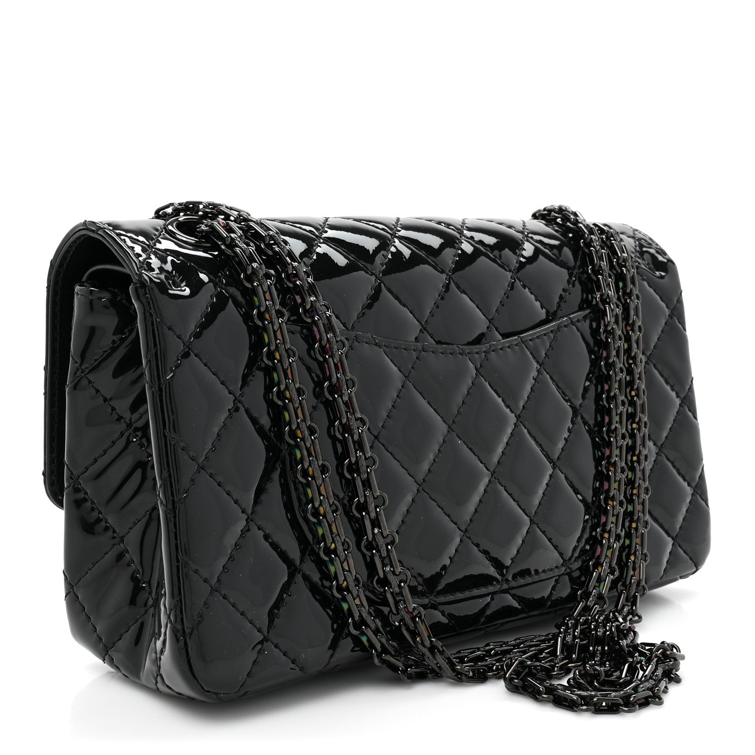 Chanel Patent Calfskin Quilted 2.55 Reissue 225 Flap So Black 3 of 13