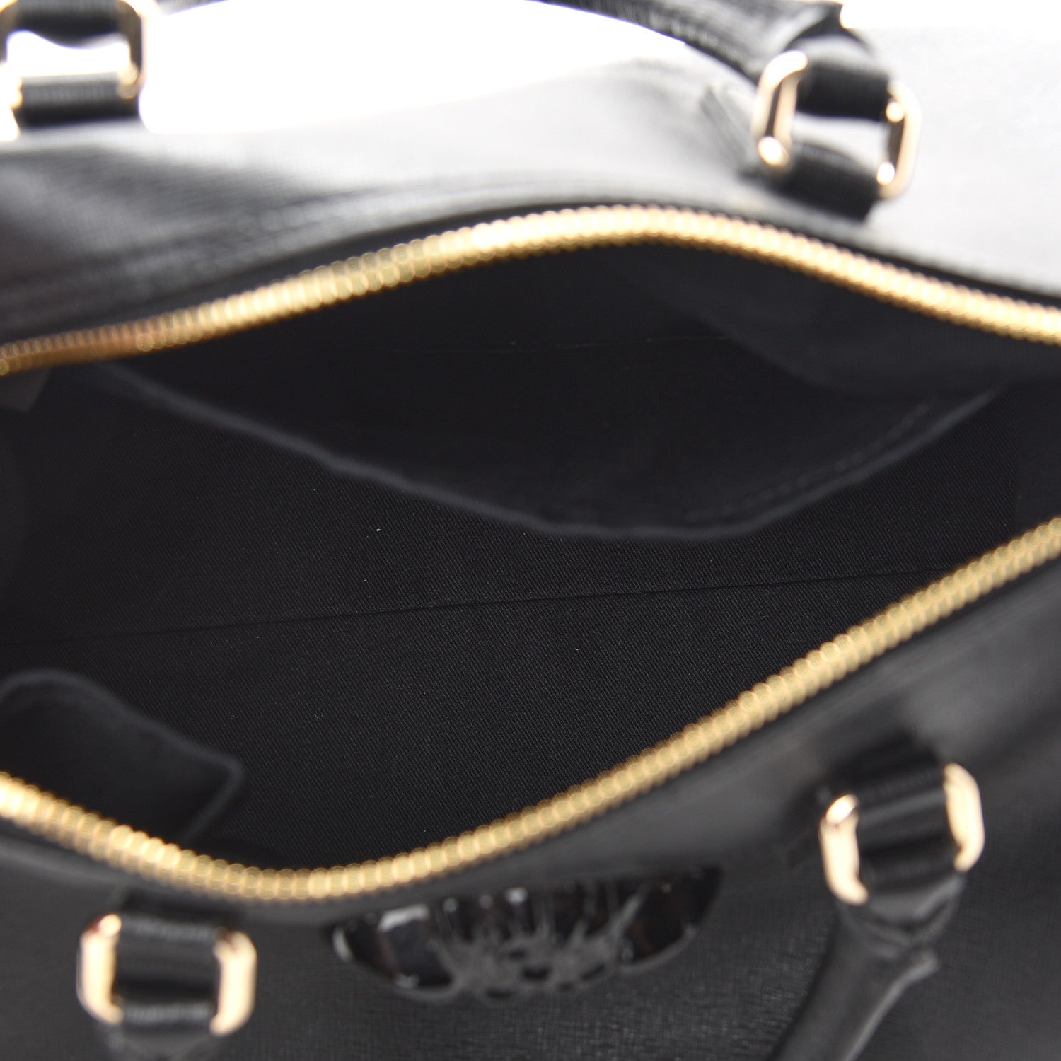 Versace Saffiano Calfskin Palazzo Duffle Bag Black 5 of 10