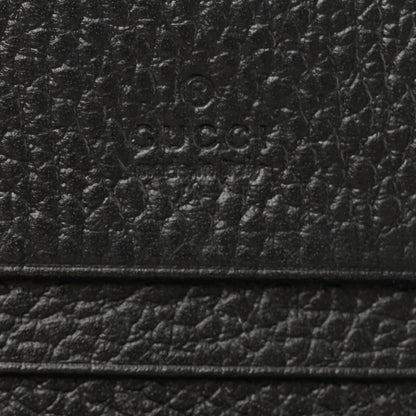 Gucci Dollar Calfskin GG Supreme Monogram GG Marmont Card Case Black Beige Ebony 6 of 10