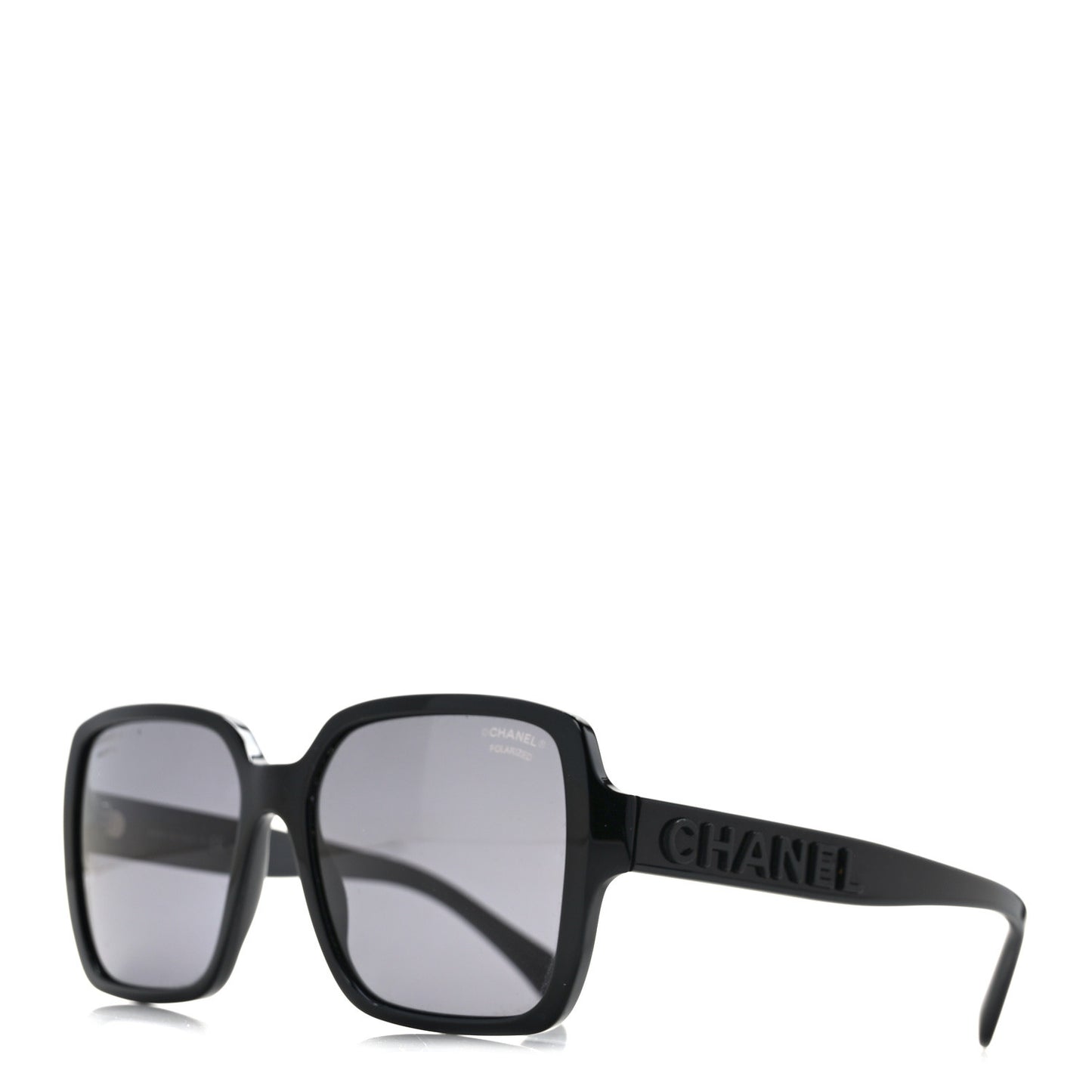 Acetate Polarized Square Sunglasses 5408 Black