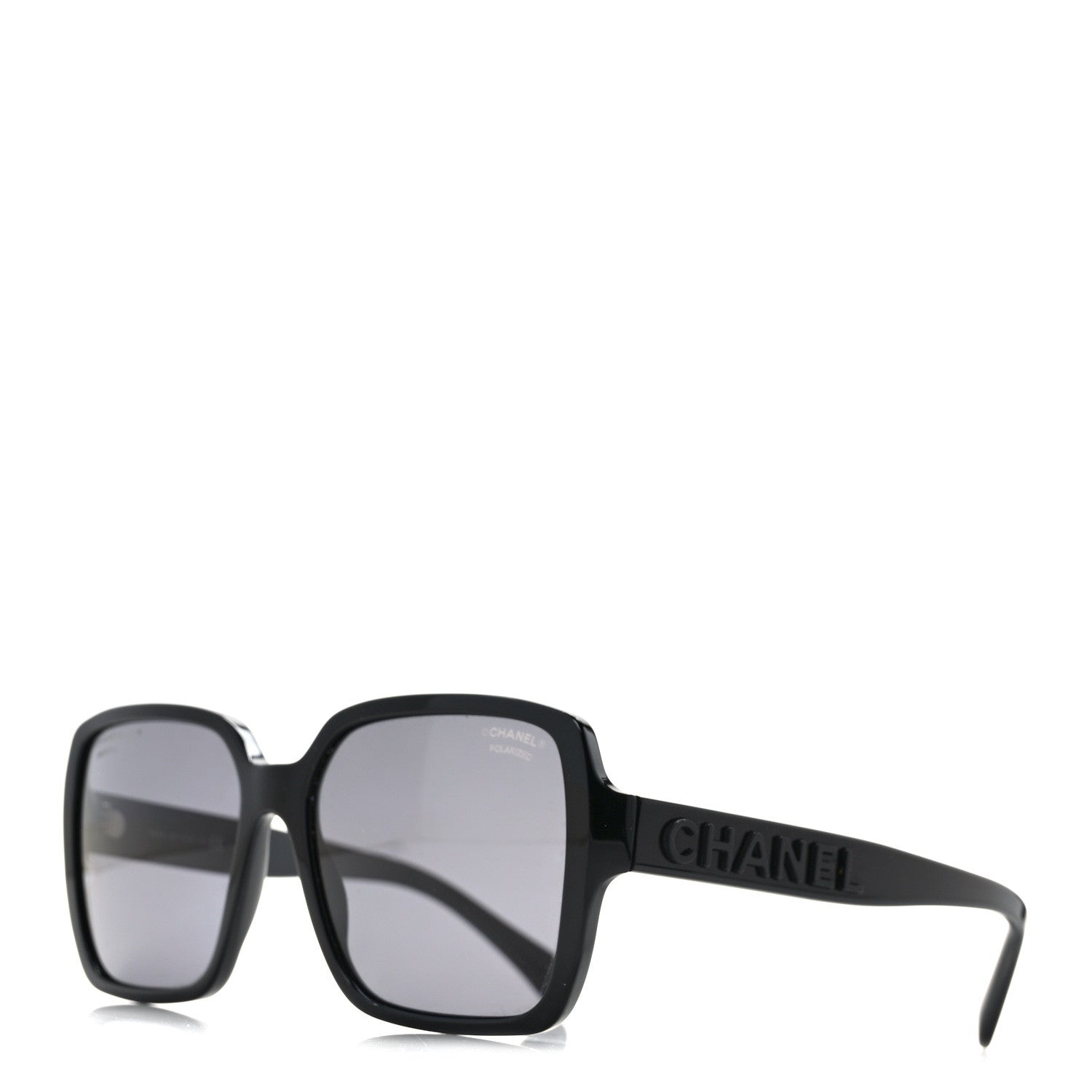 Chanel Acetate Polarized Square Sunglasses 5408 Black 1 of 8
