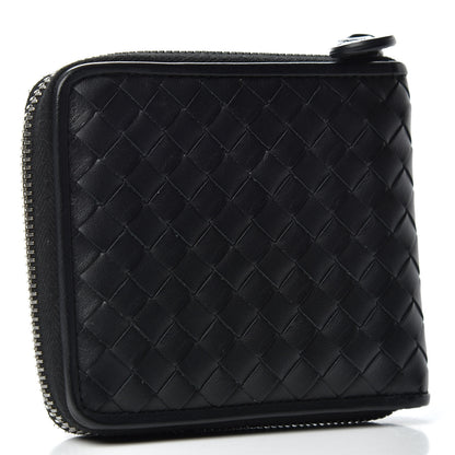 Bottega Veneta Nappa Intrecciato Zip Around Compact Wallet Black 3 of 7