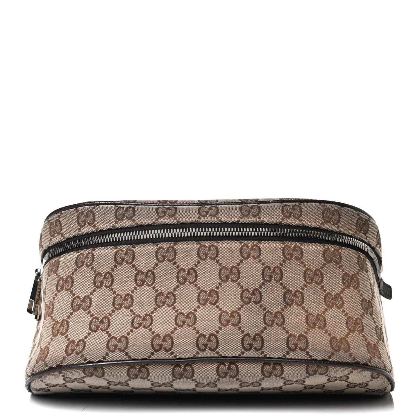 Monogram Dollar Calfskin Waist Pouch Beige Ebony Testa di Moro Marrone Scuro