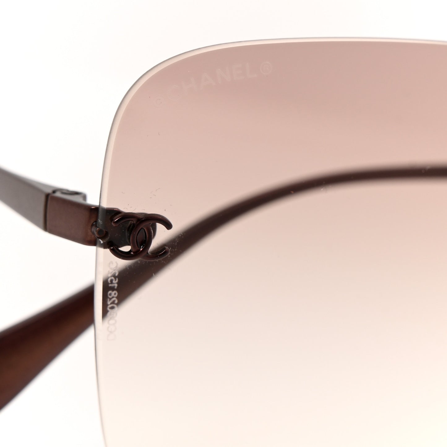 Titanium Rimless Square Sunglasses 4287-T Bronze