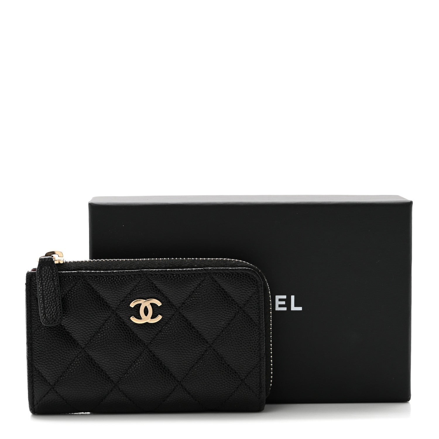 Chanel Caviar Quilted Zipped Key Holder Case Black 8 of 8