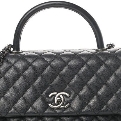 Chanel Caviar Quilted Small Coco Handle Flap Black 8 of 14