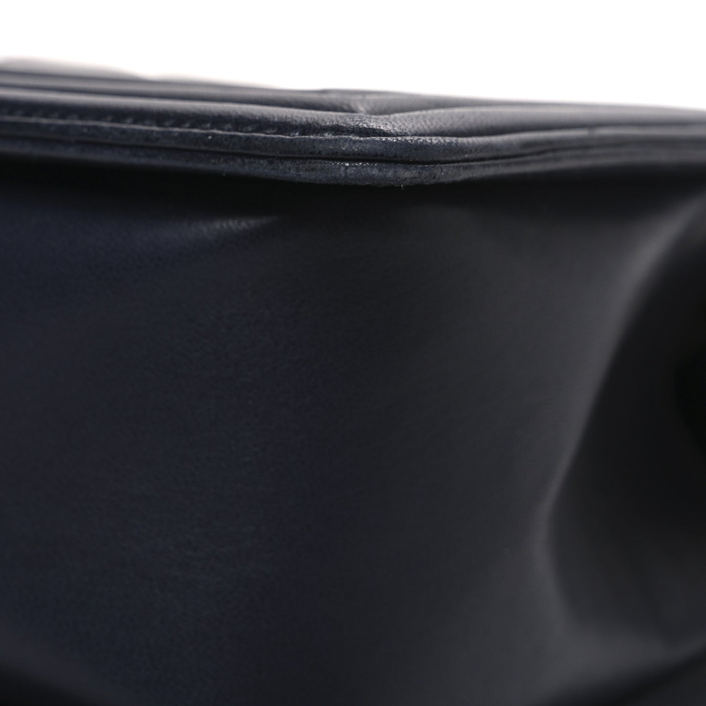 Lambskin Quilted Medium Boy Flap Dark Navy