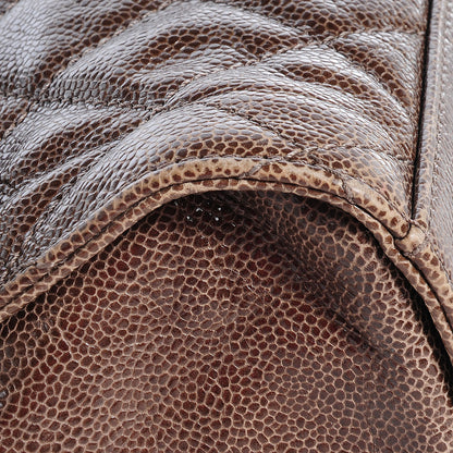Chanel Crumpled Grained Calfskin CC Crave Jumbo Flap Brown 7 of 12