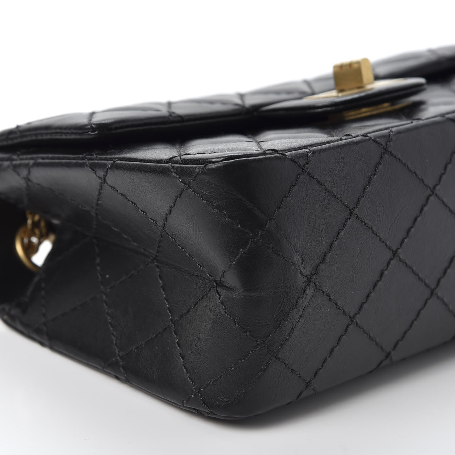 Chanel Aged Calfskin Quilted 2.55 Reissue Mini Flap Black 5 of 10
